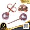ต่างหู Stud ติดหูไข่มุก Freshwater Pearl สีม่วง / 10.7.65