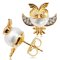 ต่างหู "Golden Owl" ไข่มุก Freshwater Pearl
