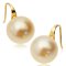 13.0 mm, Gold South Sea Pearl, Fish Hooks Pearl Earring