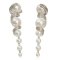 4.0 -12.0 mm, Edison and Freshwater Pearl, Spiral Earrings