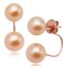 9.5 mm and 10.5 mm, Edison Freshwater Pearl, Twin Pearl Earrings