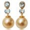 12.0 mm, South Sea Pearl, Dangle Earrings