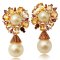 10.0-13.0 mm, Gold South Sea Pearl, Cocktail Gems Jacket Earrings