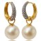 12.23 mm, Gold South Sea Pearl, Latch Back Earrings