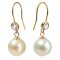 10.13 mm and 10.16 mm, South Sea Pearl, Fish Hooks Jacket Pearl Earrings