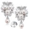 Approx. 7.0 - 8.0 mm, Akoya Pearl, Cherry Blossom Jacket Stud Earrings
