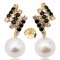 Approx. 15.0 mm, Edison Pearl, Honeycomb Earring