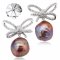 Approx. 13.5 - 14.0 mm, Freshwater Pearl,  Ribbon Pearl Earrings