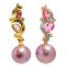 Approx. 12.0 - 12.5 mm, Edison Pearl,  Dangle Earrings