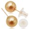 10.0 - 11.0 mm , Gold South Sea Pearl , Stud Earrings