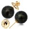 Approx. 16.8 - 16.9 mm , Hanashinju Tahitian Pearl , Stud Earrings