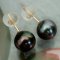 Approx.10.0 - 10.5 mm, Tahitian Pearl, Stud Earrings