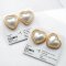 Approx. 19.0-20.0 mm, Heart Mabe Gold South Sea Pearl, Stud Earrings