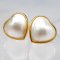 Approx. 19.0-20.0 mm, Heart Mabe Gold South Sea Pearl, Stud Earrings