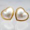 Approx. 19.0-20.0 mm, Heart Mabe Gold South Sea Pearl, Stud Earrings