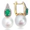 (GIA) 12.43 mm and 12.57 mm South Sea Pearl Latch Back Earrings