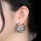 (GIA) 9.35 mm to 10.09 x 9.40 mm, Tahitian Pearl, Hoop Earrings