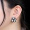 (GIA) 9.08 mm to 9.50 x 9.39 mm Tahitian Pearl Diamond Earrings