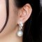 15.23 mm and 15.20 mm South Sea Pearl Dangle Earrings