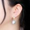 (GIA) 14.41 x 14.25 mm and 14.52 x 14.33 mm White South Sea Pearl Latch Back Earrings