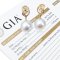 (GIA) 14.41 x 14.25 mm and 14.52 x 14.33 mm White South Sea Pearl Latch Back Earrings