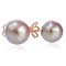 14.50 - 14.67  mm , Edison Pearl , Stud Earrings