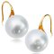 12.5 mm , South Sea Pearl (Sphere) , Fish Hooks Spoon Earrings