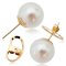 Approx. 12.0 - 12.5 mm, White South Sea Pearl (Sphere Lot), Stud Earrings