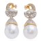 (GIA) 14.31 x 13.92 mm and 14.18 x 14.01 mm, White South Sea Pearl, Peacock Jacket Earrings
