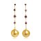 Approx. 14.0 mm, Gold South Sea Pearl, Dangle Pearl Earrings