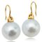 Approx.12.0 - 12.3 mm, White South Sea Pearl, Fish Hooks Earrings