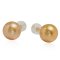 9.30 mm and 9.40 mm, Gold South Sea Pearl, Stud Earrings
