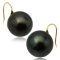 Approx. 15.2-15.9 mm, Tahitian Pearl, Fish Hooks (Spoon) Earrings