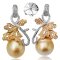 Approx. 13.70 mm, Gold South Sea Pearl, Dangle Earrings