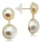 Approx. 10.0 and 13.0 mm, Mabe South Sea Pearl, Twin-Mabe Stud Dangle Earrings