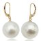 Approx. 13 - 14 mm, South Sea Pearl (Sphere), Lever Back Earrings