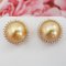 (PSL) Approx.13.1 mm, Aurora Moon Rainbow, Halo CZ Pearl Stud Earrings