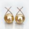 (PSL) Approx.14.8 mm, Aurora Moon Rainbow, Diamond Row Dangle Pearl Stud Earrings