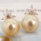 (PSL) Approx. 12.3 mm, Aurora Phoenix, Crown Gems Pearl Stud Earrings