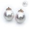 (PSL) Approx. 9.3 mm, Aurora Hanadama, Diamond Crown Stud Pearl Earrings