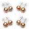 Approx. 10.0 - 12.0 mm, Gold South Sea Pearl, Stud Earrings