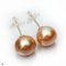 Approx. 10.0 - 12.0 mm, Gold South Sea Pearl, Stud Earrings