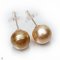 Approx. 12.0 -14.0 mm, Gold South Sea Pearl, Stud Earrings