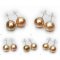 Approx. 12.0 -14.0 mm, Gold South Sea Pearl, Stud Earrings