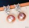 9.0-12 mm, Freshwater Pearl, Royal Marquise Earrings