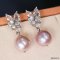 9.0-12 mm, Freshwater Pearl, Royal Marquise Earrings