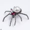 Approx. 11.0 mm, White South Sea Pearl, Spider Pearl Brooch