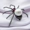 Approx. 12.0 mm, White South Sea Pearl, Spider Pearl Brooch