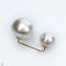 Approx.10.0 - 13.0 mm, Gold South Sea Pearl, Duo Pearl Brooch