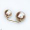 Approx.10.0 - 13.0 mm, Gold South Sea Pearl, Duo Pearl Brooch